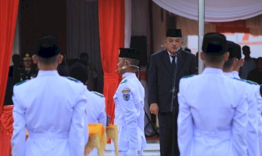 Upacara Penurunan Bendera Merah Putih HUT Kemerdekaan RI Ke-77 Sukses Digelar
