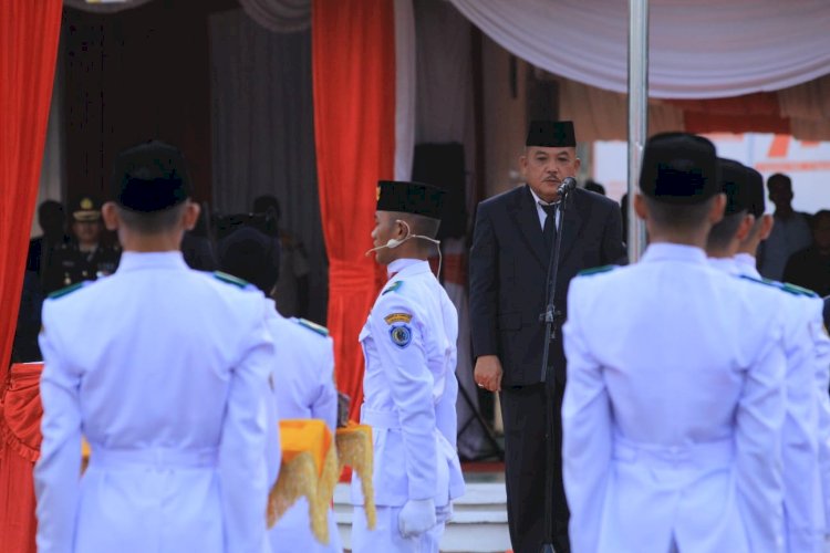 Upacara Penurunan Bendera Merah Putih HUT Kemerdekaan RI Ke-77 Sukses Digelar