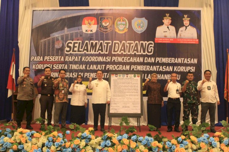 Pemkab Labuhanbatu Dukung Tim Korsupgah Wilayah I KPK RI Monitoring Program Pemberantasan Korupsi