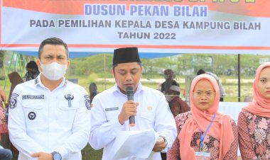 Kadis Kominfo Lakukan Monitoring Pilkades di Desa Kampung Bilah