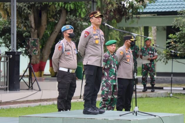 Kapolresta Deli Serdang Pimpin Apel Sinergitas di Kodim 0204/DS