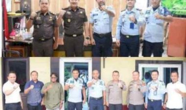 Karutan Labuhan Deli Sambangi Cabjari Labuhan Deli dan Polsek Medan Labuhan