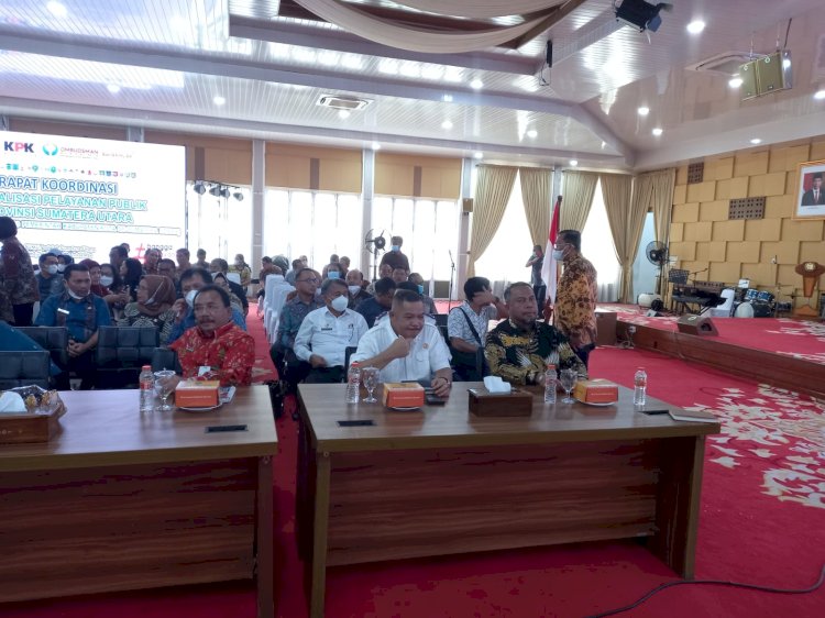 Sekda Ikuti Rapat Koordinasi Revitalisasi Pelayanan Publik Tahun 2022 se-Sumut