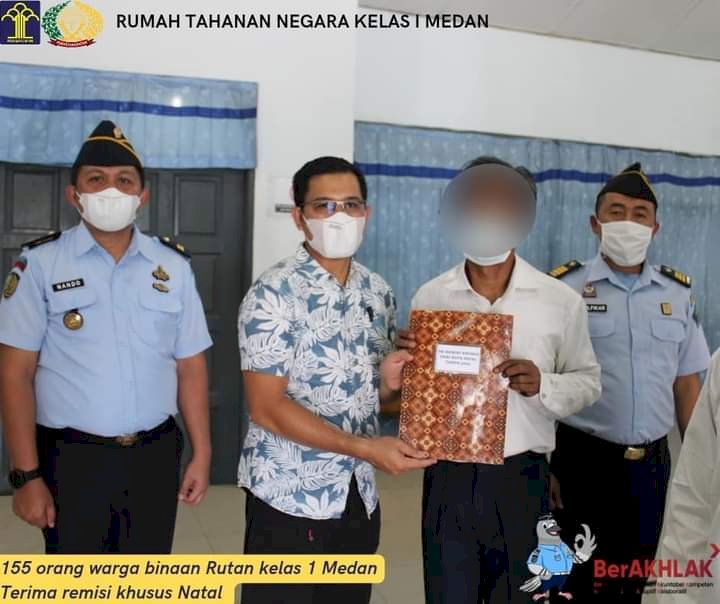 155 Warga Binaan Rutan Kelas 1 Medan Mendapat Remisi Natal, 4 Diantaranya Bebas