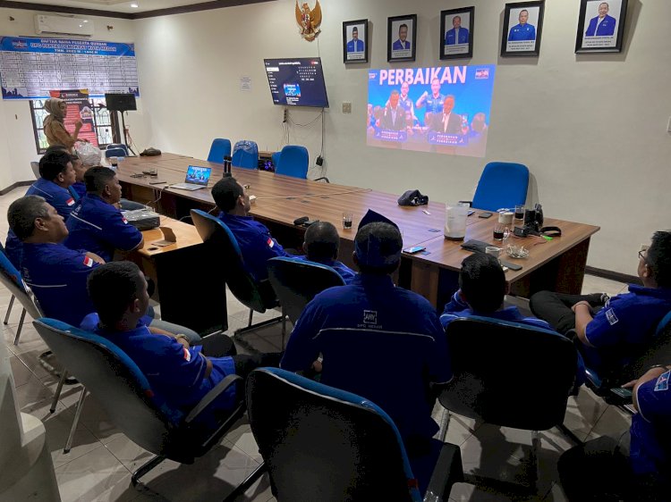 DPC Demokrat Kota Medan Nobar Konferensi Pers Dan Dialog Perbaikan Dan Perubahan 2024