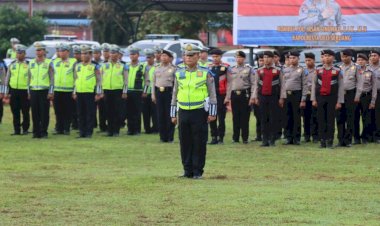 Kapolres Madina Pimpin Langsung Upacara Gelar Pasukan Operasi Zebra 2023