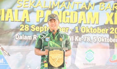 Peringati HUT ke-78 TNI, Pangdam XII/Tpr Buka Kejuaraan Tenis Lapangan Se-Kalimantan Barat