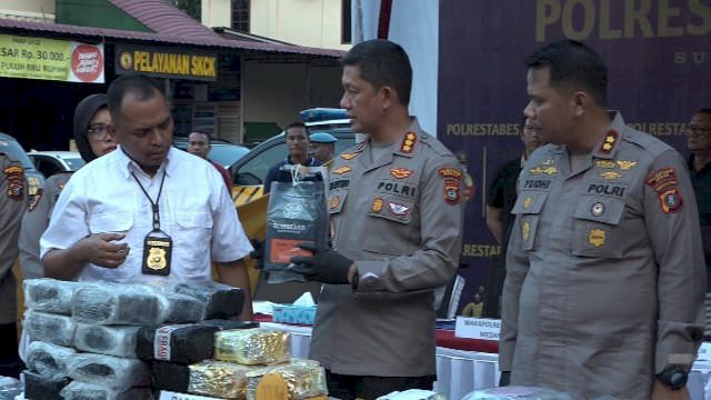 Satresnarkoba Polrestabes Medan Berhasil Amankan Sabu Seberat 363,4 Kg dan Ganja 203,8 kg