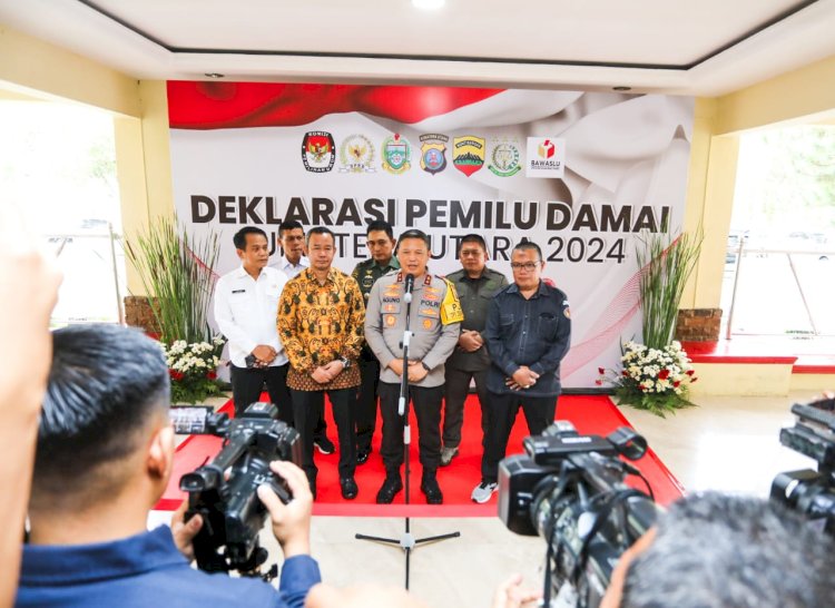 Deklarasi Pemilu Damai 2024, Kapoldasu : Pemilu Merupakan Pesta Perebutan Hati Rakyat