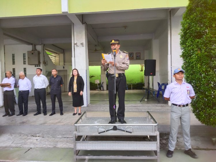 Personil Polres Binjai Setiap Hari Senin Menjadi Pembina Upacara Bendera