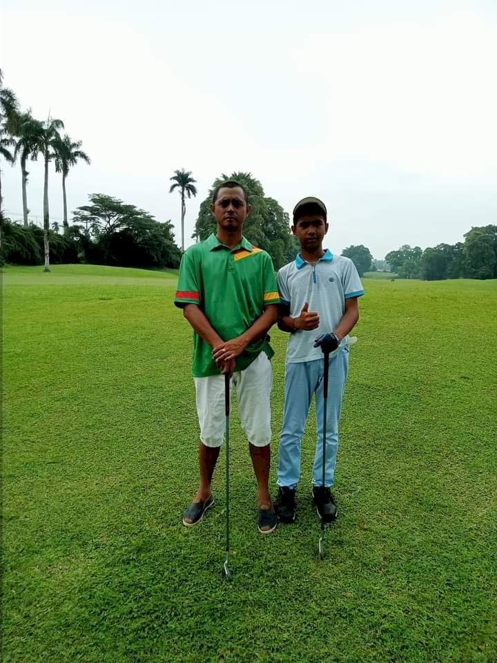 Bayu Golfer Junior Sangat Ingin Menjadi Golfer Handal Dengan Keterbatasan Kemampuan Biaya 