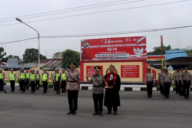 Kapolresta Deli Serdang Pimpin Sertijab Kabag Ops Polresta Deli Serdang 