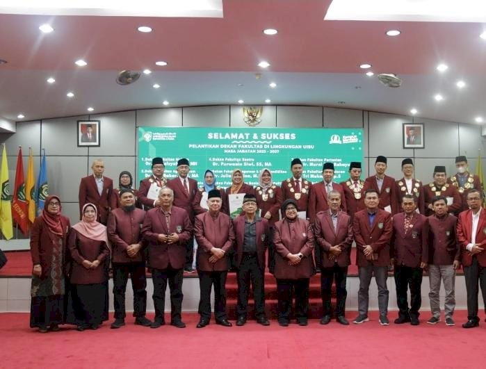 Rektor Universitas Islam Sumatera Utara (UISU) Dr. Syafrida Lantik 9 Dekan Di Lingkungan Akademik UISU Periode 2023 -2027 Secara Bersamaaan