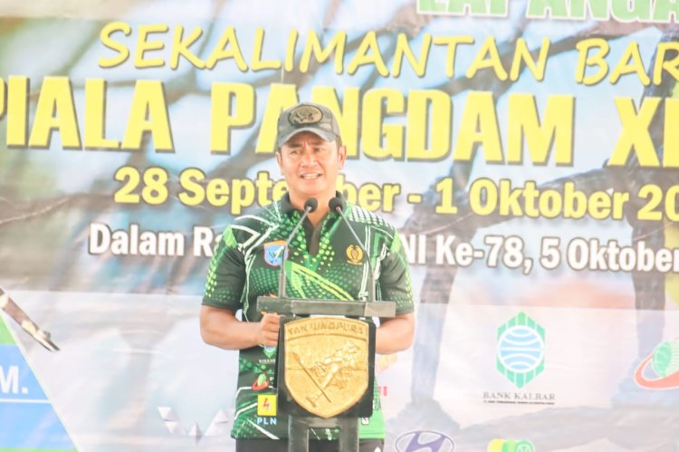 Peringati HUT ke-78 TNI, Pangdam XII/Tpr Buka Kejuaraan Tenis Lapangan Se-Kalimantan Barat