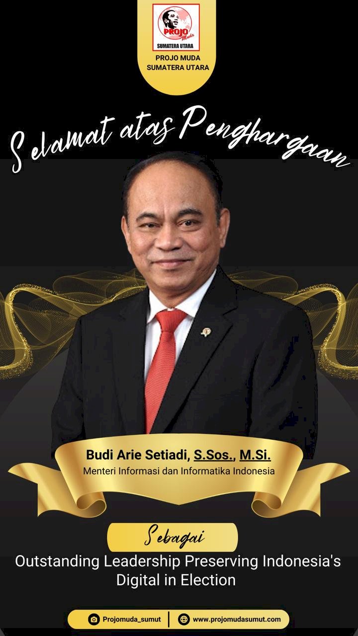 Menteri Kominfo Budi Arie Setiadi Terima Penghargaan atas Kepemimpinan dalam Menjaga Ruang Digital Selama Pemilu 2024