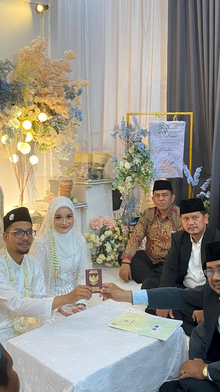 Calon Walikota dan Wakil Walikota Medan Prof Ridha dan Rani Hadiri Akad Nikah Anak Ketua DPD Partai Gelora Kota Medan