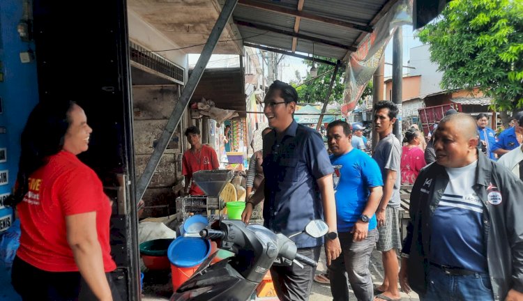 Sapa Masyarakat Polonia Rico Waas di Dampingi Ketua DPC Partai Demokrat Kota Medan Iswanda Ramli