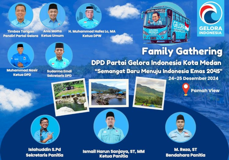 Perkuat Kebersamaan dan Solidaritas, DPD Partai Gelora Indonesia Kota Medan Gelar Family Gathering