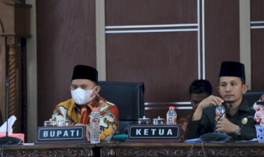 Bupati Ikuti Rapat Paripurna DPRD, Ranperda Pertanggungjawaban Pelaksanaan APBD Kabupaten Labuhanbatu Tahun Anggaran 2021