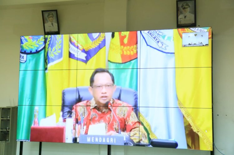 Guna Antisipasi Inflasi, Bupati Ikuti Rapat Koordinasi Bersama Mendagri