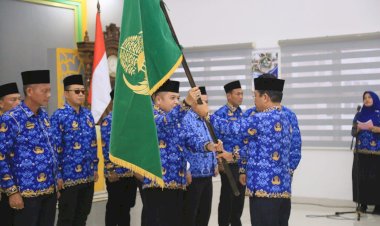 PENGUKUHAN DEWAN PENGURUS KORPRI, BUPATI LABUHANBATU INGINKAN KORPRI LEBIH MAJU KE DEPANNYA.