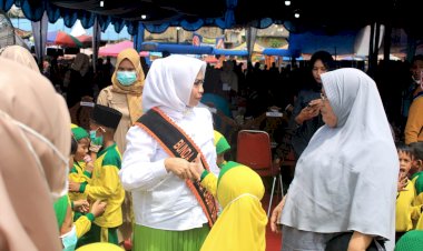 Ramaikan HUT Pemkab, Pokja Paud adakan Lomba Mewarnai. 