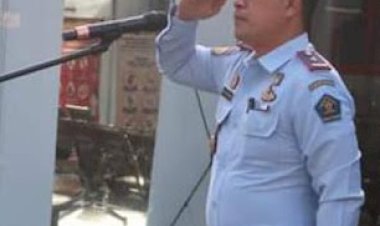 Kepala Rutan Klas l Medan, Nimrot Sihotang Giat Pimpin Apel Pagi