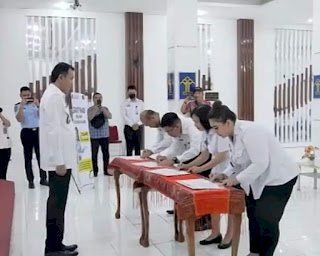 KA,Rutan Kelas I Medan Hadiri Penandatanganan Aksi Pencegahan Korupsi KEMENKUMHAM SUMUT