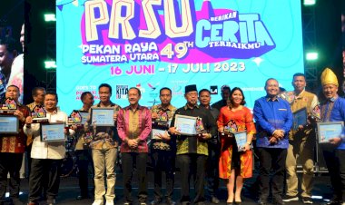 Padangsidimpuan Raih Juara 3 Kesenian Daerah Terbaik PRSU Tahun 2023.