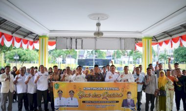 Walikota Padangsidimpuan Berangkatkan Peserta Festival Seni Dan Qasidah Tingkat Provsu