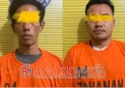 Dua Orang Tersangka Pelaku Narkotika Jenis Sabu Ditangkap Satresnarkoba Polres Binjai