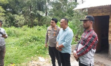 Kapolres Toba Menyambangi Kediaman Rumah Kartini Manurung Yang Sudah Rampung Diperbaiki