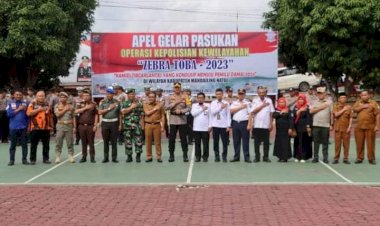 Polres Toba Melaksanakan Apel Gelar Pasukan Operasi Zebra Toba 2023