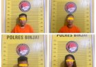 Tiga Orang Pria Dan Satu Wanita Ditangkap Polres Binjai Sebagai Bandar Narkoba Antar Kabupaten, Kota Dan Provinsi