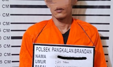 Polsek Pangkalan Brandan Berhasil Ungkap Kasus Suami Cemburu Dengan Isteri Yang Tega Membakar Dengan Menyiramkan Bensin