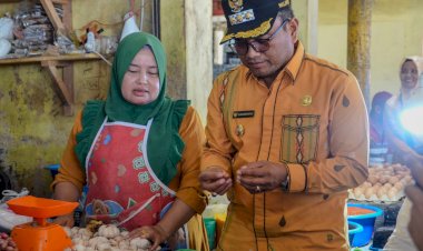 Pj. Walikota Padangsidimpuan Pantau Harga Pangan Pokok di Pajar Pajak Batu