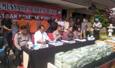 Polrestabes Medan Musnahkan Narkoba Seberat 65 Kilogram Jaringan Internasional Malaysia