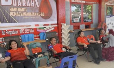 Rutan Kelas 1 Medan Meriahkan Hari Bakti Pemasyarakatan ke-60 dengan Kegiatan Donor Darah