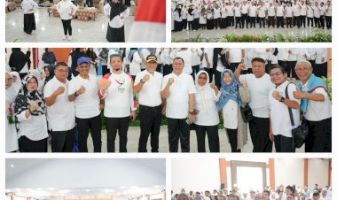 Kemenag Kabupaten Kota di Sumut Ikuti Launching Senam Haji bersama calon jamaah haji