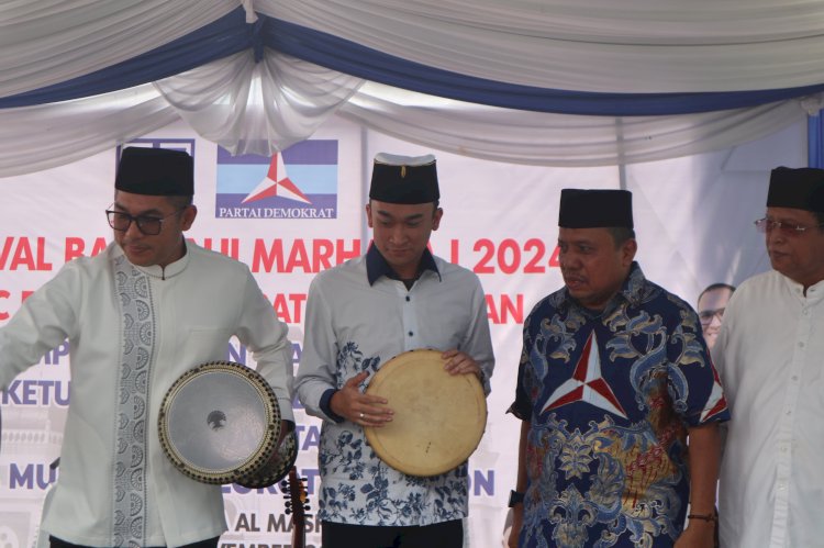 Pembukaan Festival Barzanji Marhaban Ke I DPC Demokrat Kota Medan "Memperebutkan Piala Bergilir Ketua DPD Partai Demokrat Sumut M. Lokot Nasution" Resmi Di Buka