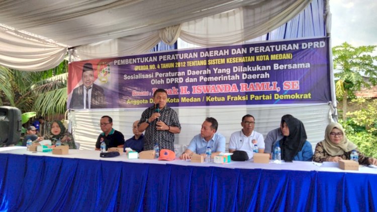 Anggota DPRD Kota Medan Fraksi Demokrat Iswanda Ramli Sosper Peraturan Daerah dan Perda No. 4 Tahun 2012 tentang Kesehatan Kota Medan