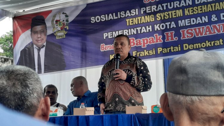 Walaupun Hujan, Sosper Nomor 4 Tahun 2012 tentang Sistem Kesehatan Kota Medan, Iswanda Ramli Warga Tetap Antusias Datang