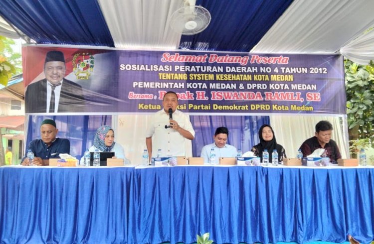 Iswanda Ramli Sosialisasi Perda No.4 Tahun 2012 Tentang Kesehatan Kota Medan di Starban Gg. Lurah