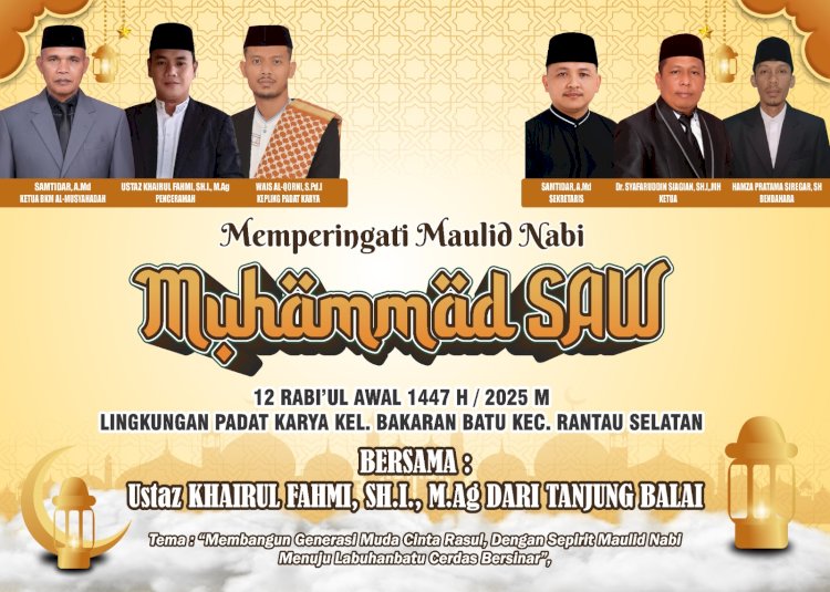 BKM Masjid Almusyahadah Gelar Peringatan Maulid Nabi Muhammad SAW 1447 H