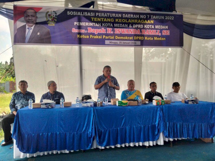 Ketua Fraksi Demokrat DPRD Medan Iswanda Ramli Sosialisasikan Perda No 7 Tahun 2022 di Gang Langgar Sunggal