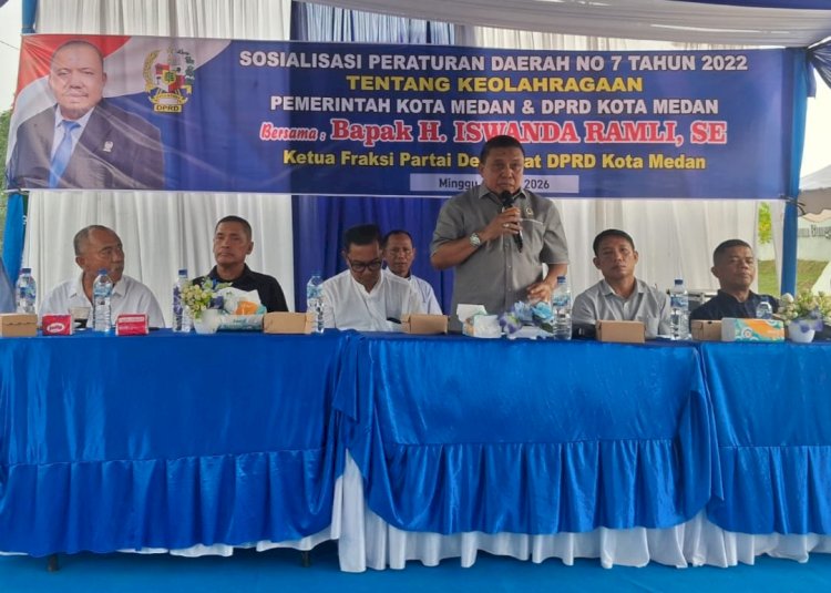 Sosperda Keolahragaan di Kebun Bunga, Iswanda Ramli Dorong Pengembangan Bibit Pesepakbola Masa Depan Medan