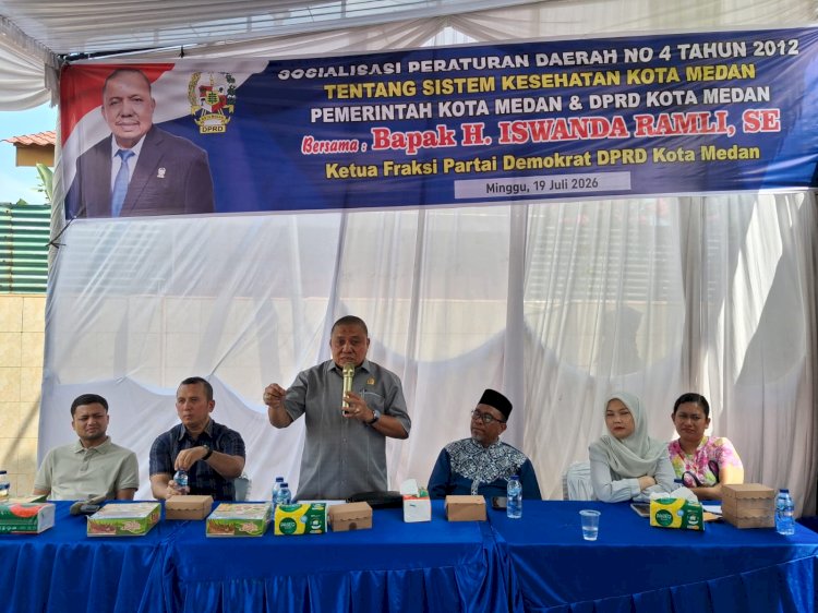 Ketua Fraksi Partai Demokrat DPRD Kota Medan Iswanda Ramli Gelar Sosperda No. 4 tentang Sistem Kesehatan Kota Medan